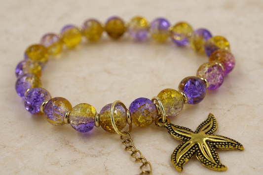 Starfish Crackle Bracelet