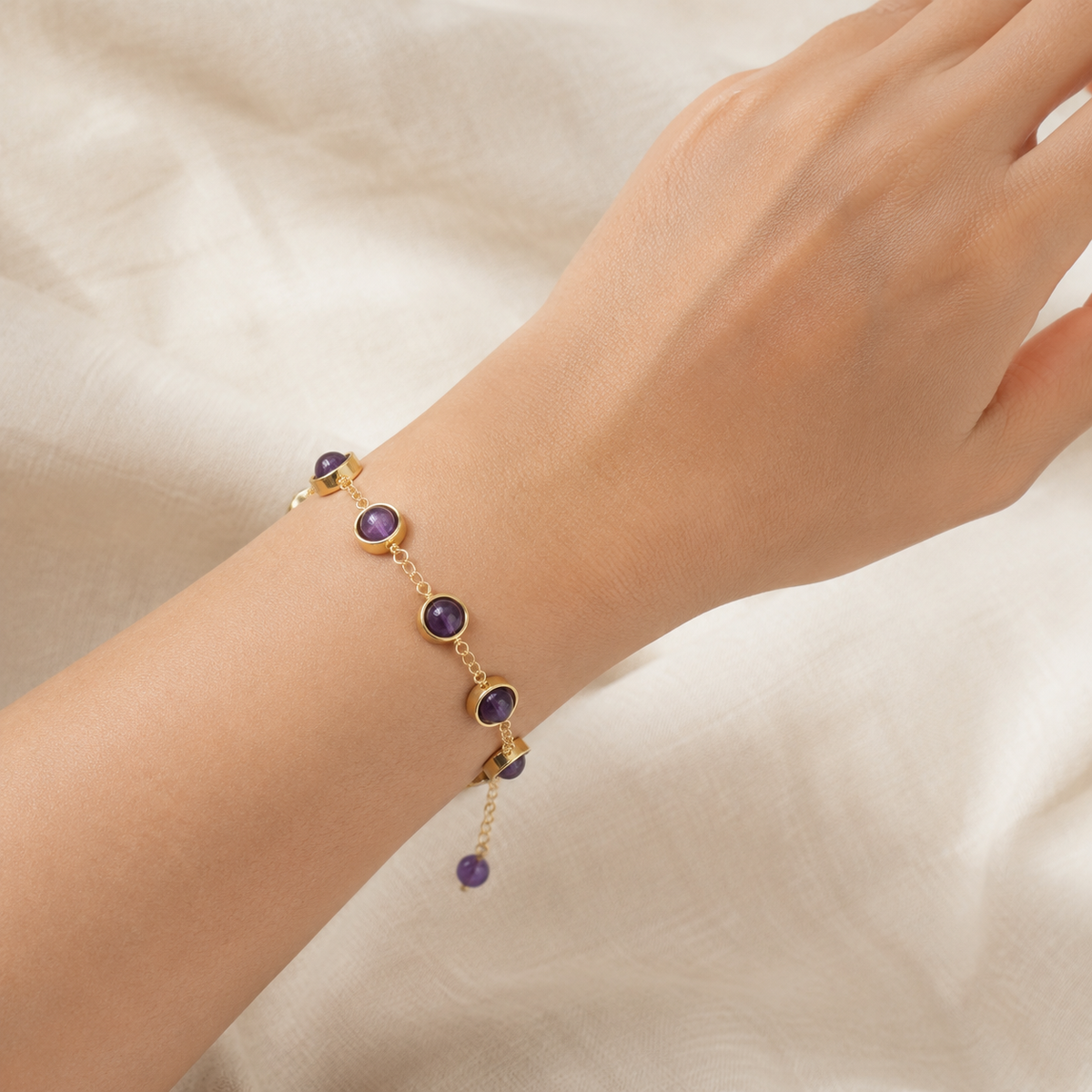 Amethyst Orb Bracelet