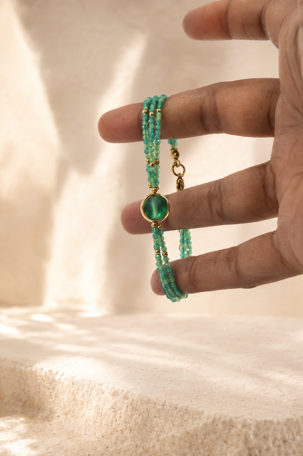 Emerald Halo Bracelet