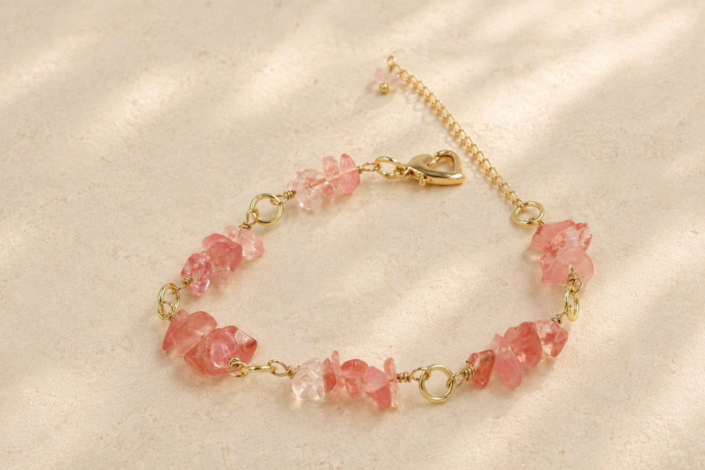 Rose Quartz Cascade Bracelet