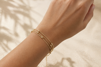Bold Satellite Bracelet (Triple Layer)