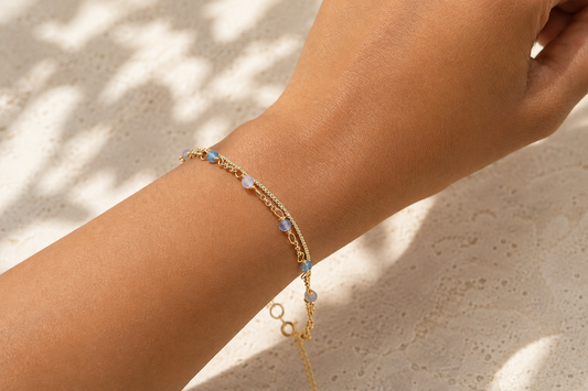 Aquamarine Duet Bracelet