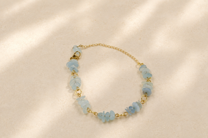 Aquamarine Cascade Bracelet