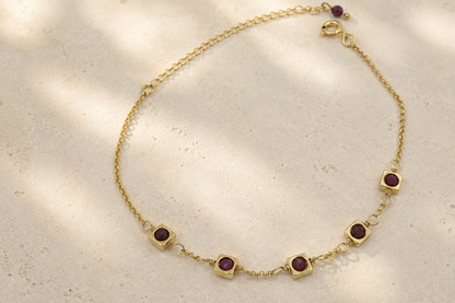 Ruby Petite Drop Bracelet