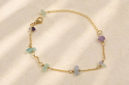 Fluorite Pebble Bracelet