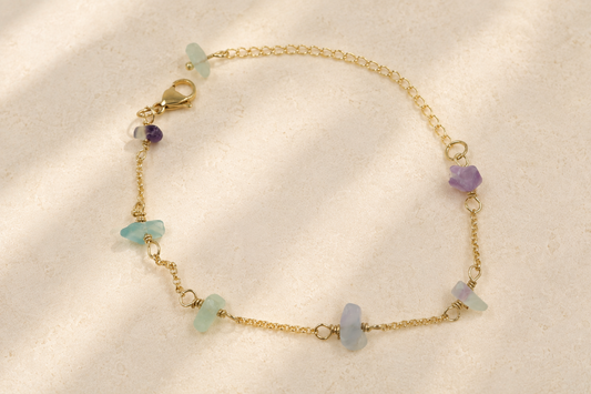 Fluorite Pebble Bracelet