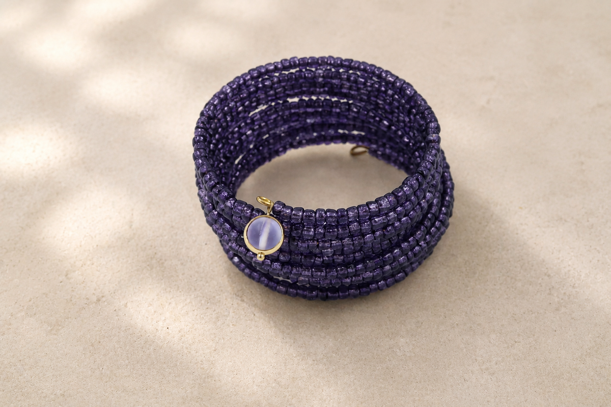 Purple Coil Bangle
