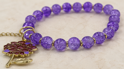 Lavender Crackle Bracelet