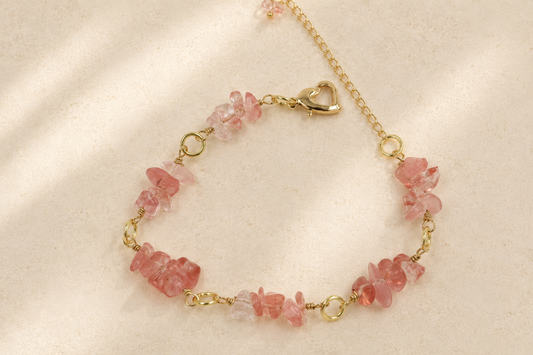 Rose Quartz Cascade Bracelet