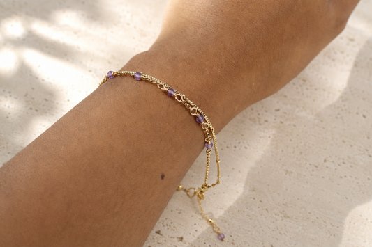 Amethyst Duet Bracelet