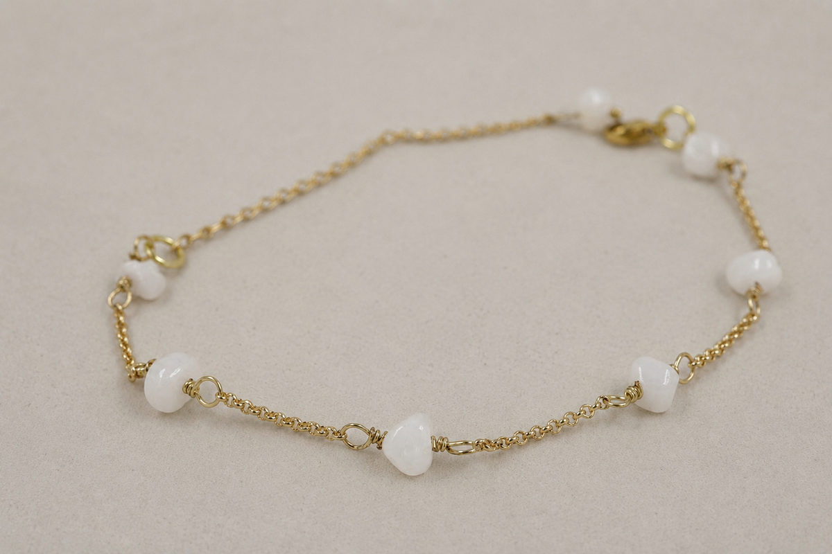 Moonstone Pebble Bracelet