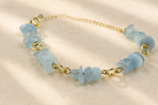 Aquamarine Cascade Bracelet
