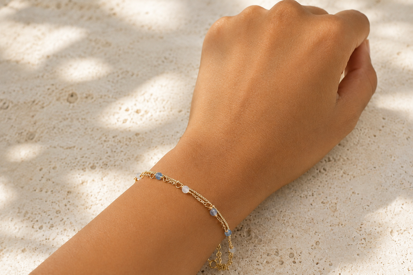 Aquamarine Duet Bracelet