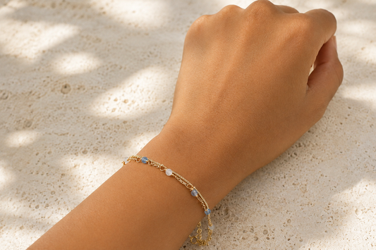 Aquamarine Duet Bracelet