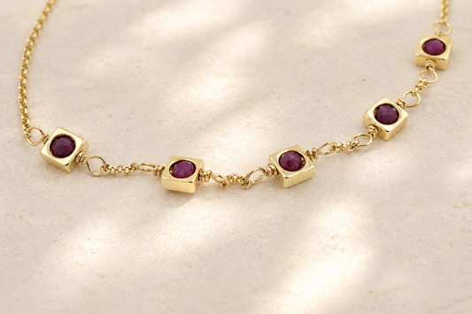 Ruby Petite Drop Bracelet