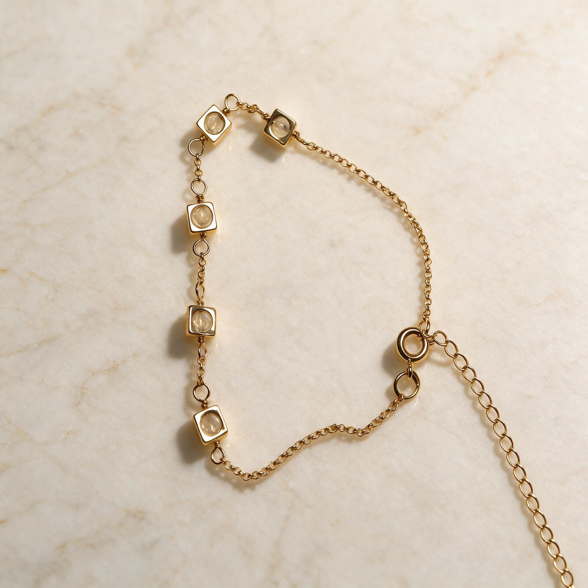 Clear Quartz Petite Drop Bracelet