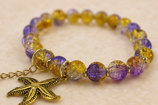 Starfish Crackle Bracelet