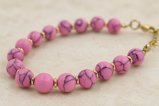Pink Howlite Bracelet