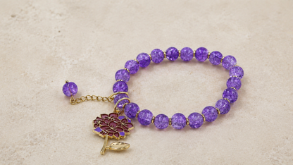 Lavender Crackle Bracelet