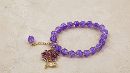 Lavender Crackle Bracelet