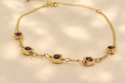 Ruby Petite Drop Bracelet