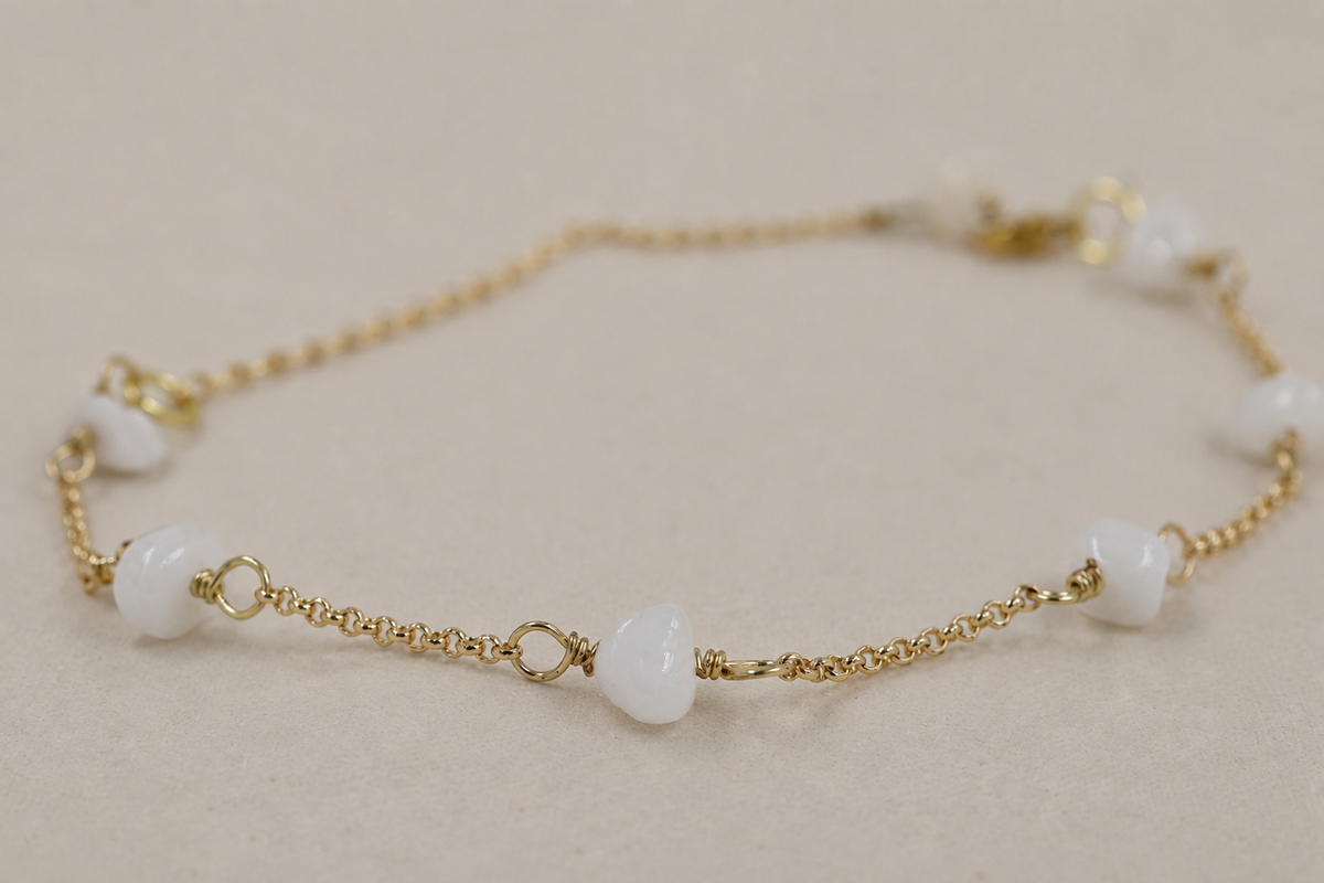 Moonstone Pebble Bracelet