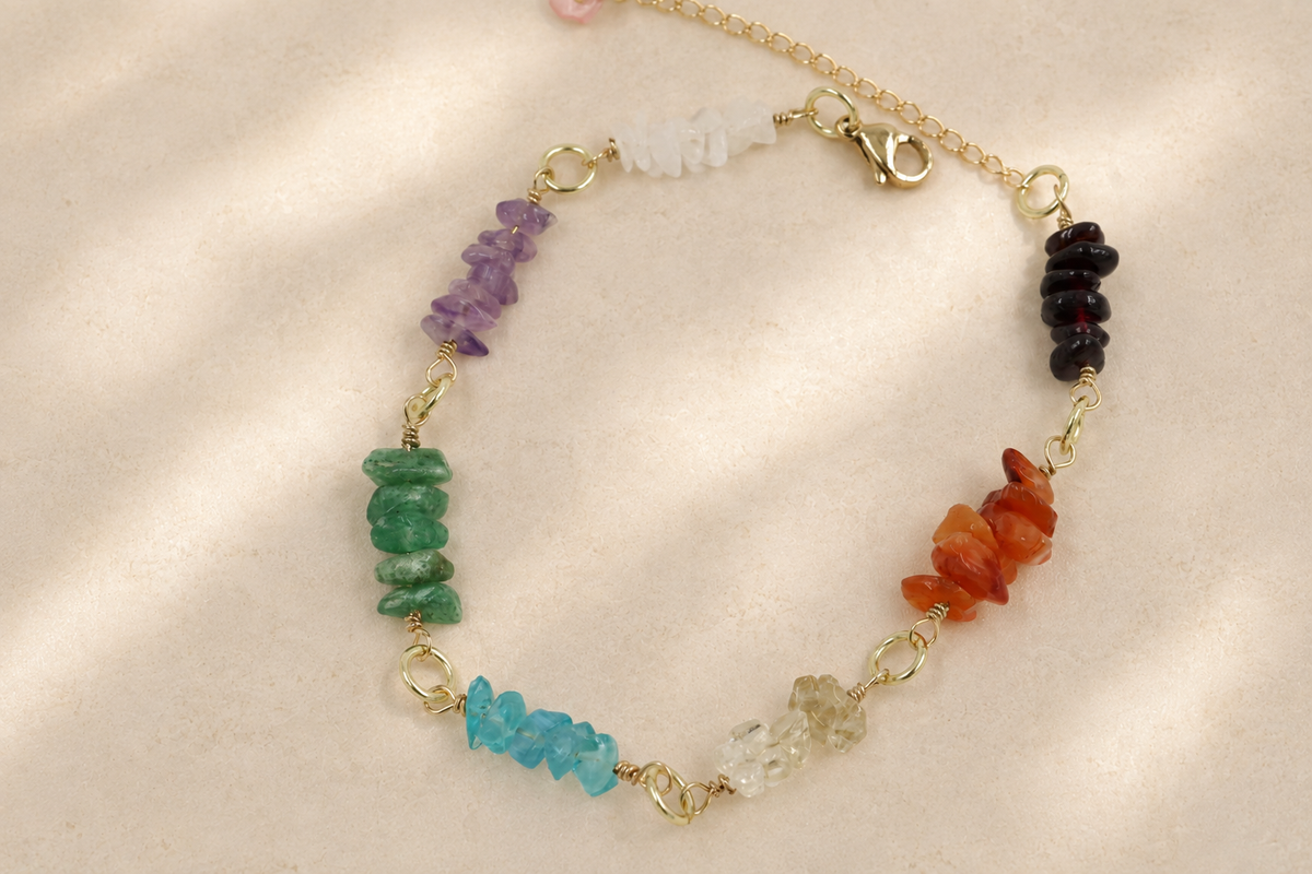 7 Chakra Cascade Bracelet