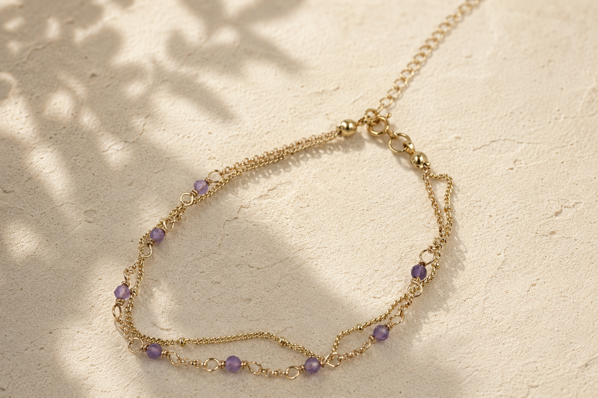 Amethyst Duet Bracelet