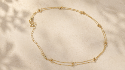 Bold Satellite Anklet (Double Layer)