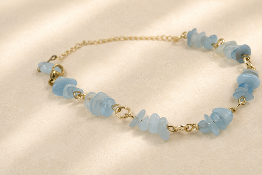 Aquamarine Cascade Bracelet