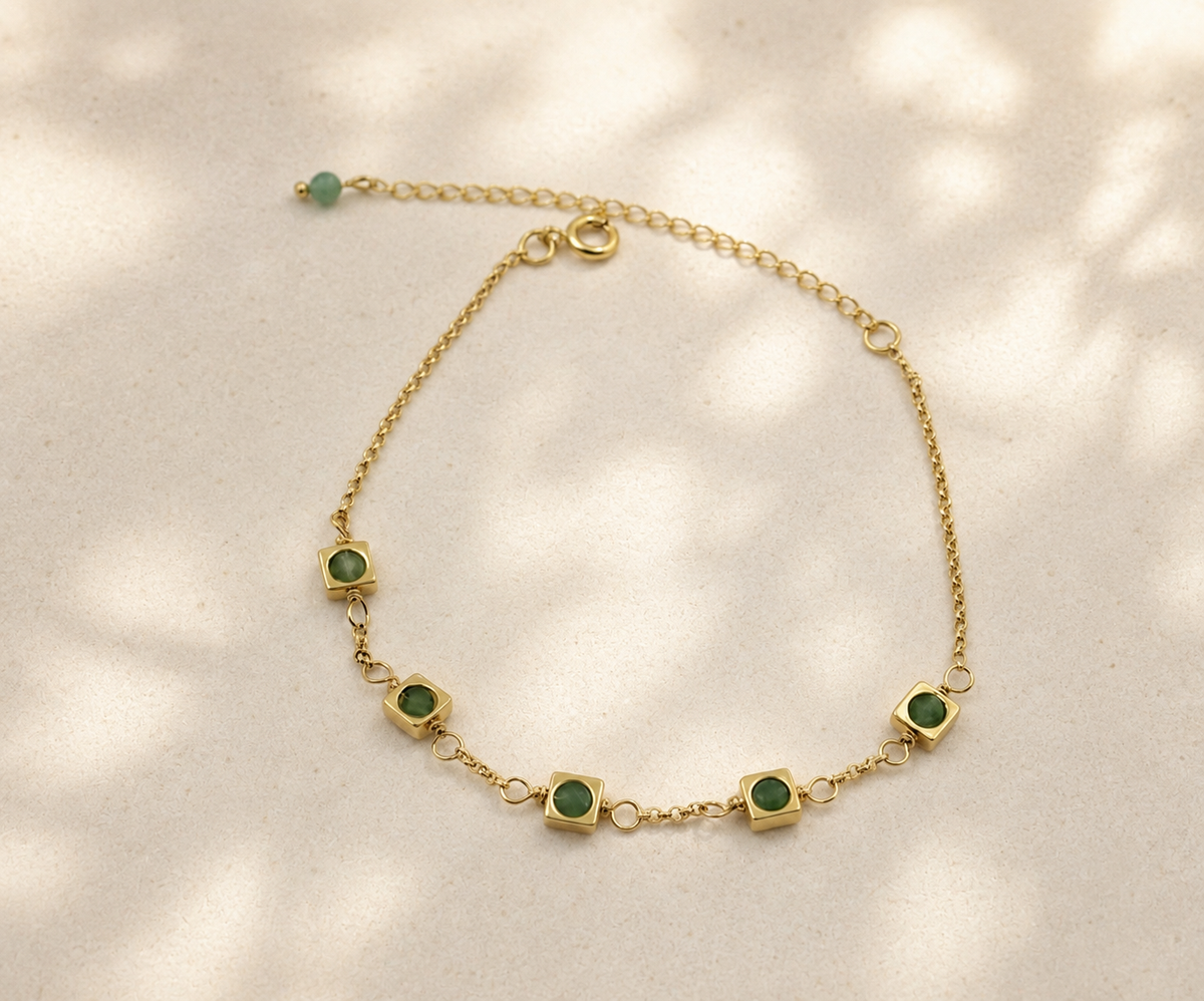 Aventurine Petite Drop Bracelet