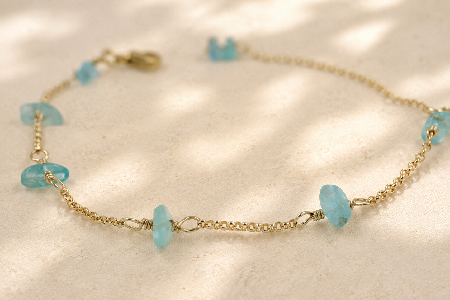 Apatite Pebble Bracelet