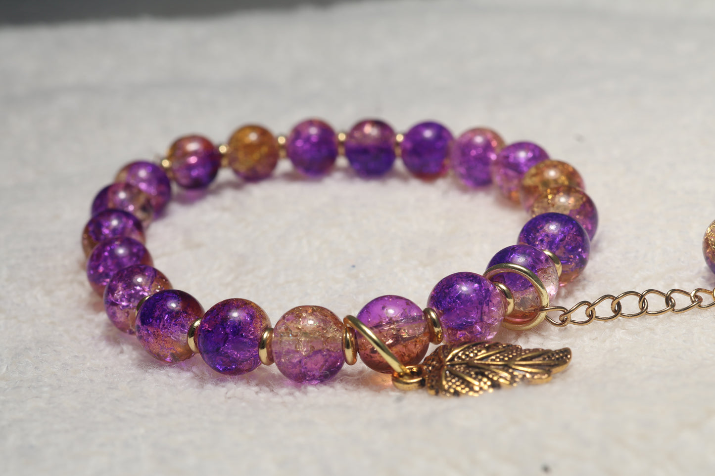 Amber Crackle Bracelet