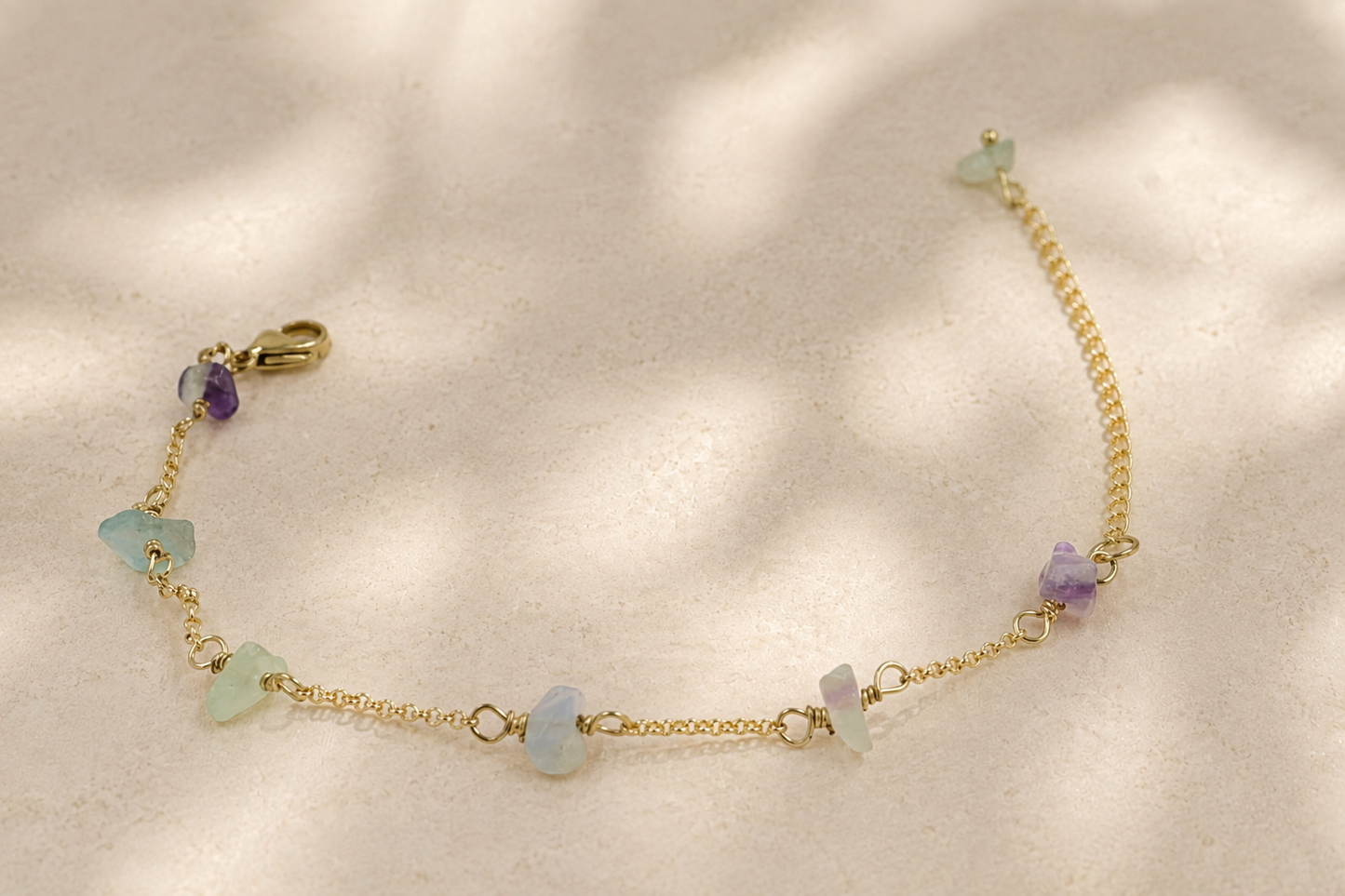 Fluorite Pebble Bracelet