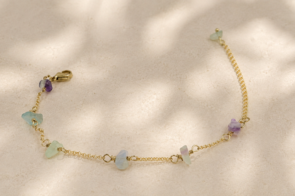 Fluorite Pebble Bracelet