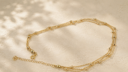 Bold Satellite Anklet (Triple Layer)