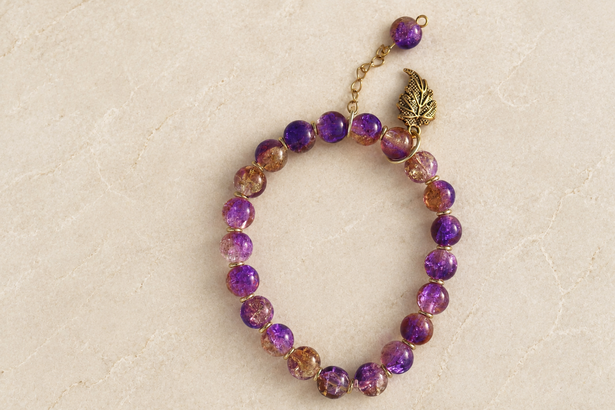 Amber Crackle Bracelet