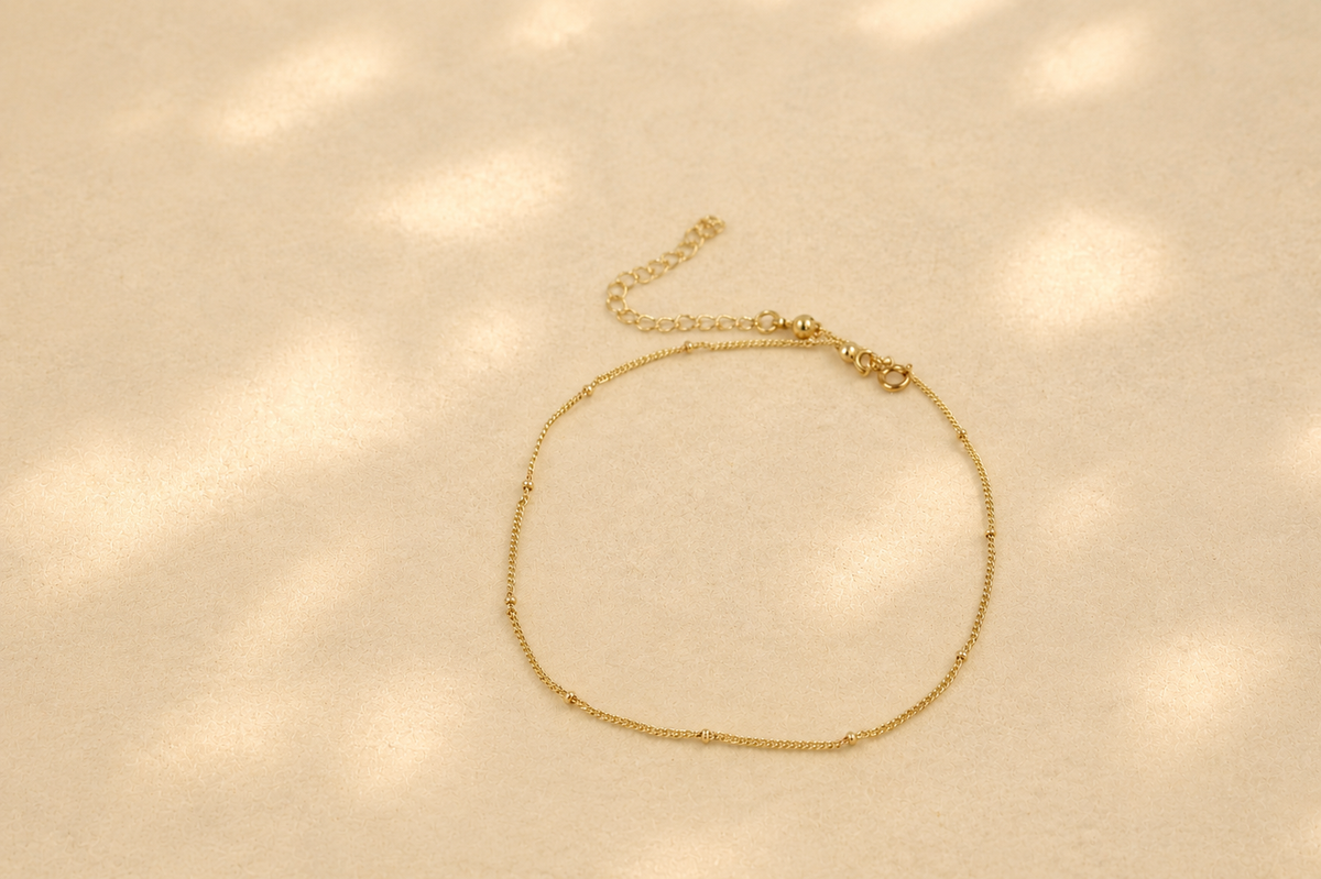 Dainty Satellite Anklet (Single Layer)