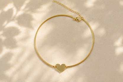 Heart Charm Anklet