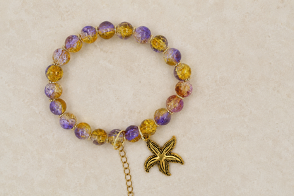 Starfish Crackle Bracelet