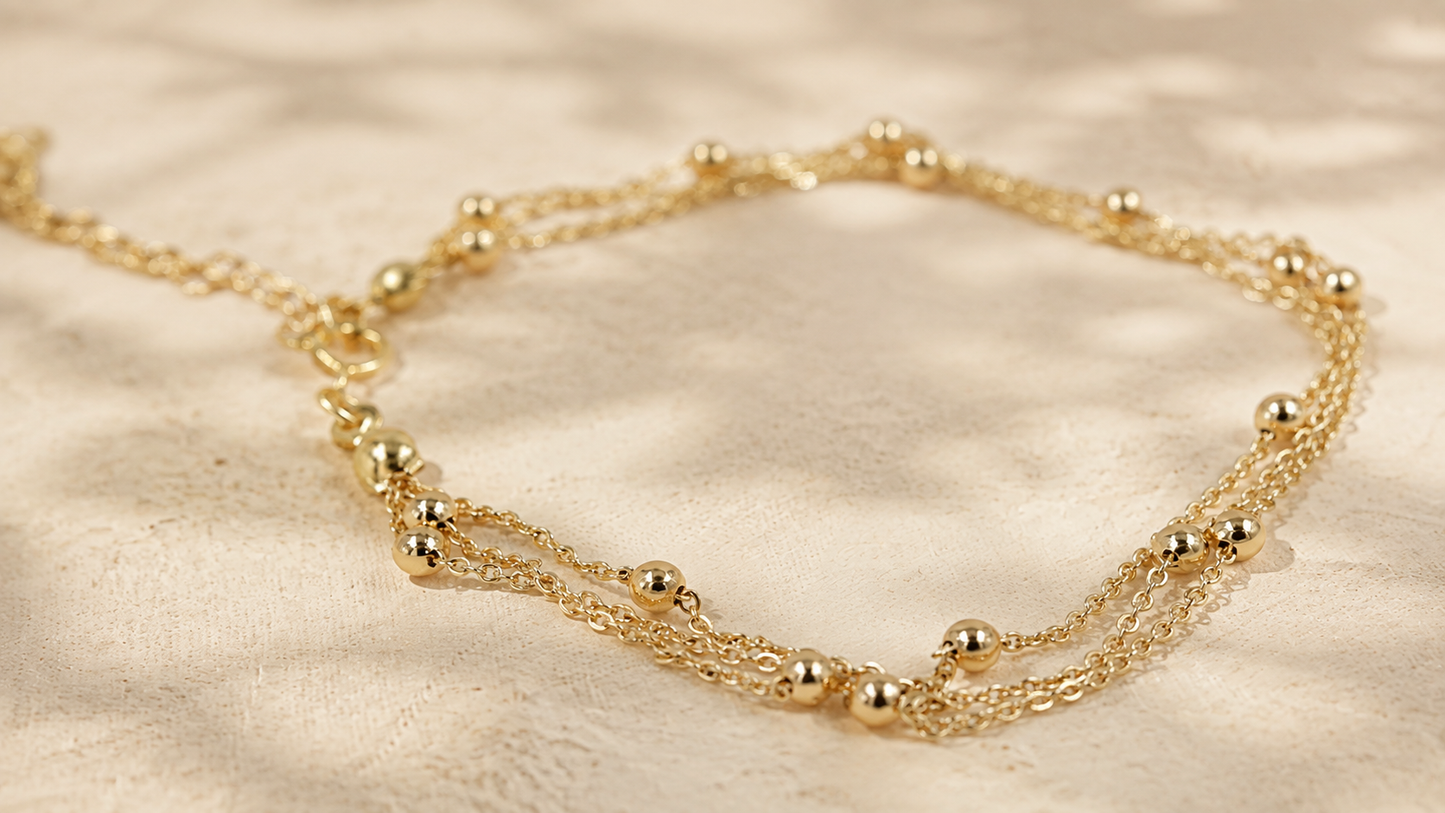 Bold Satellite Bracelet (Triple Layer)