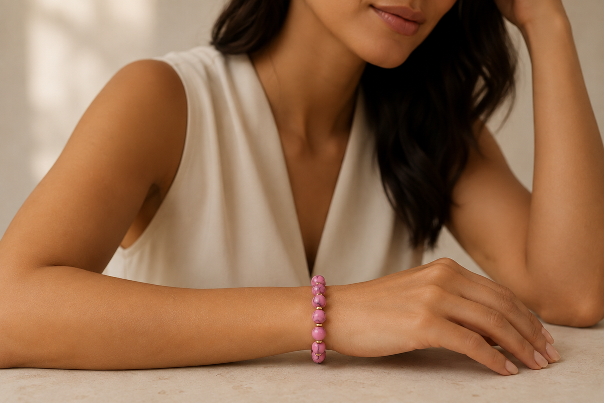 Pink Howlite Bracelet