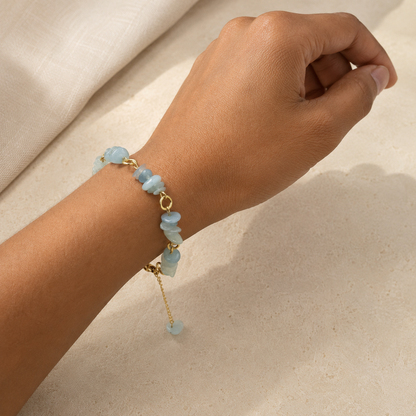 Aquamarine Cascade Bracelet