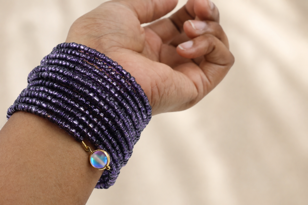 Purple Coil Bangle