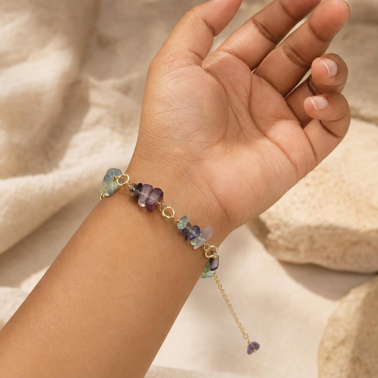 Fluorite Cascade Bracelet