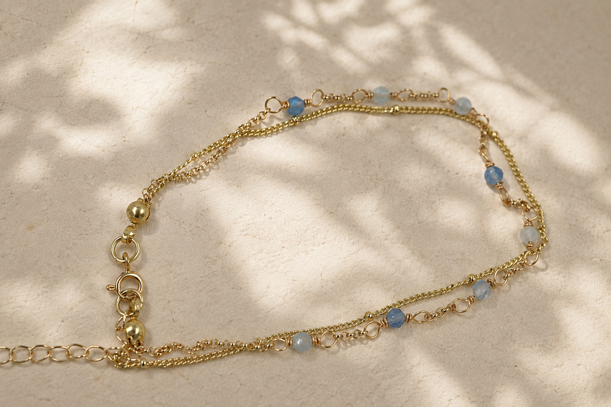 Aquamarine Duet Bracelet