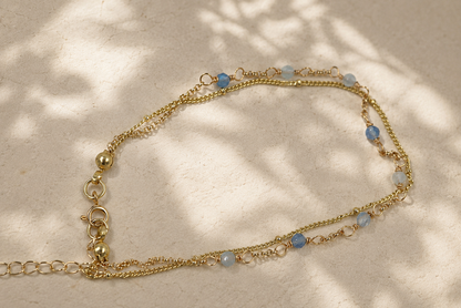 Aquamarine Duet Bracelet