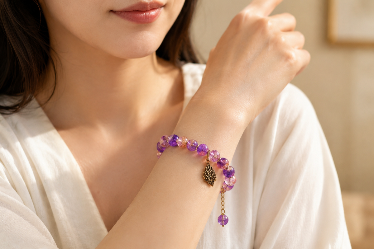 Amber Crackle Bracelet