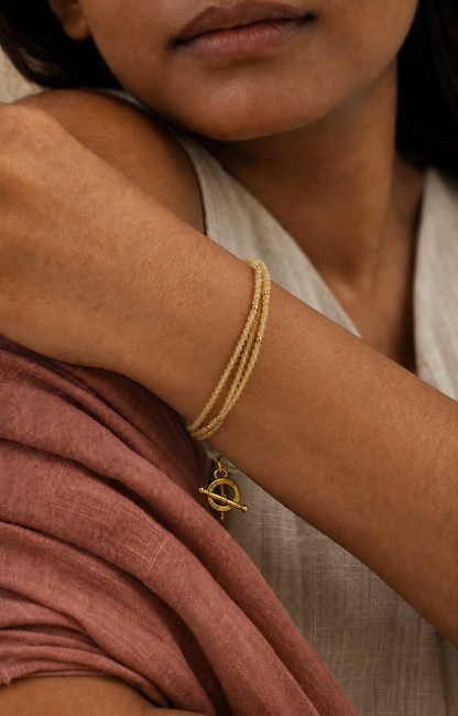 Cat Eye Wrap Bracelet (Champagne)
