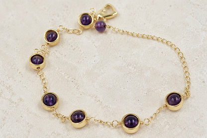 Amethyst Orb Bracelet